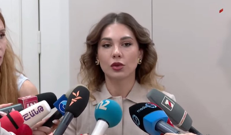 Србуи Галян на брифинге для журналистов в Армении