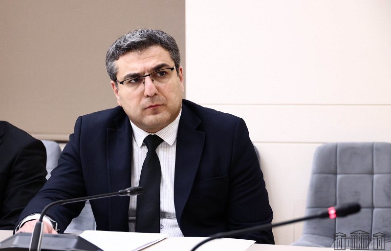 Заседание Национального Собрания Армении, замминистра МВД Армен Мкртчян представляет доклад о бюджете
